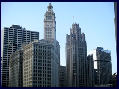 Skyline from the Loop, street level 24 - Historic Wrigley Bldg, Tribune Tower